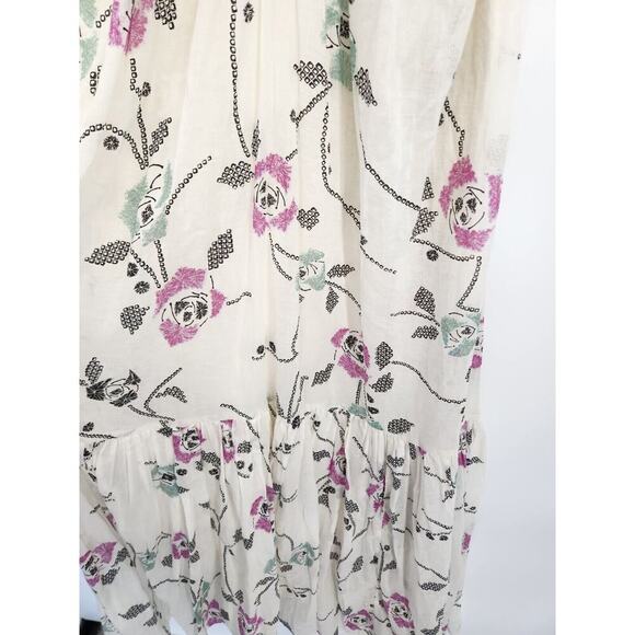 NWT Isabel Marant Etoile Giana Floral Maxi Dress Size 38 US 6 Ecru #1E502 - Picture 5 of 15